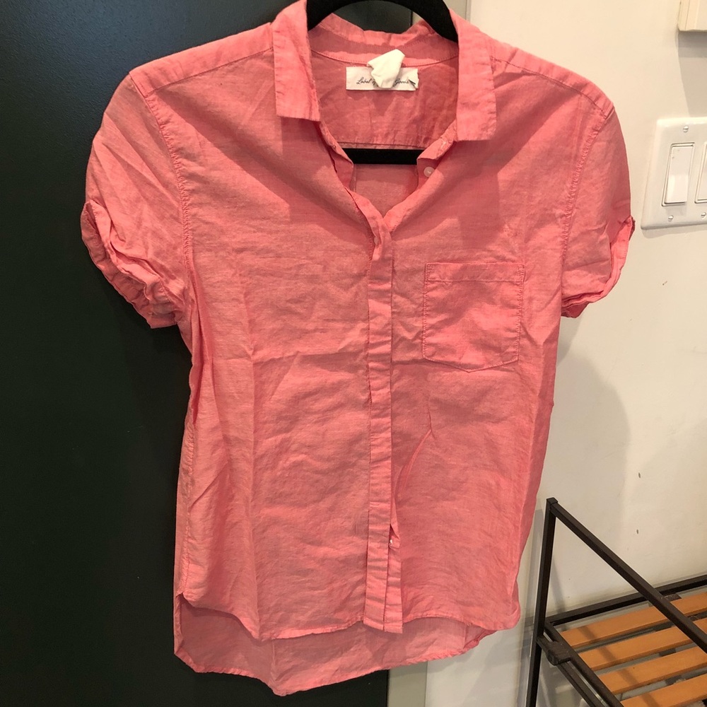L.O.G.G. Salmon button up Short Sleeve Shirt